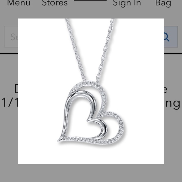 Kay Jewelers Jewelry Kay Jewelers Diamond Heart Necklace Sterling